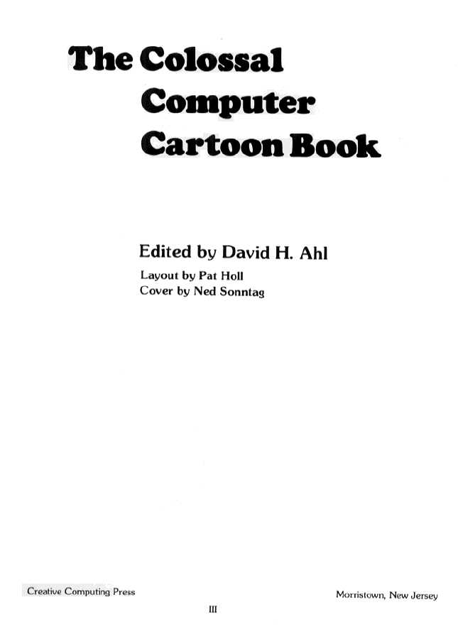 Colossal Computer Cartoon Book: Title Page
