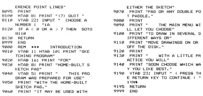 Drawing Program listing pg.4