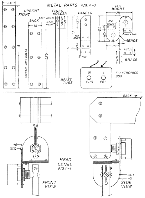 Figures 4-3 and 4-4. Metal Parts and Head Detail