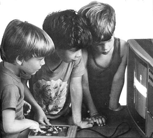 Children playing computer game