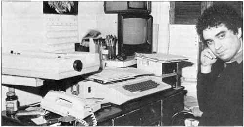 Steve at his software-powered work station