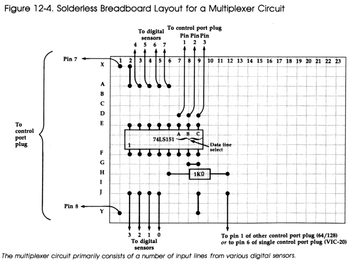 Bread Board Layout for Multiplexer